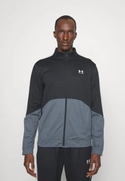 Under Armour FASHION JACKET - Bluza Rozpinana - Black/pitch Gray/white