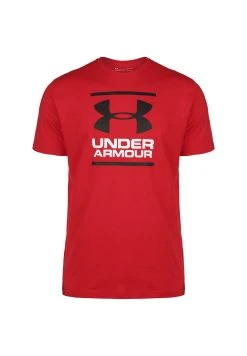 Under Armour FOUNDATION - T-shirt Z Nadrukiem - Red / White