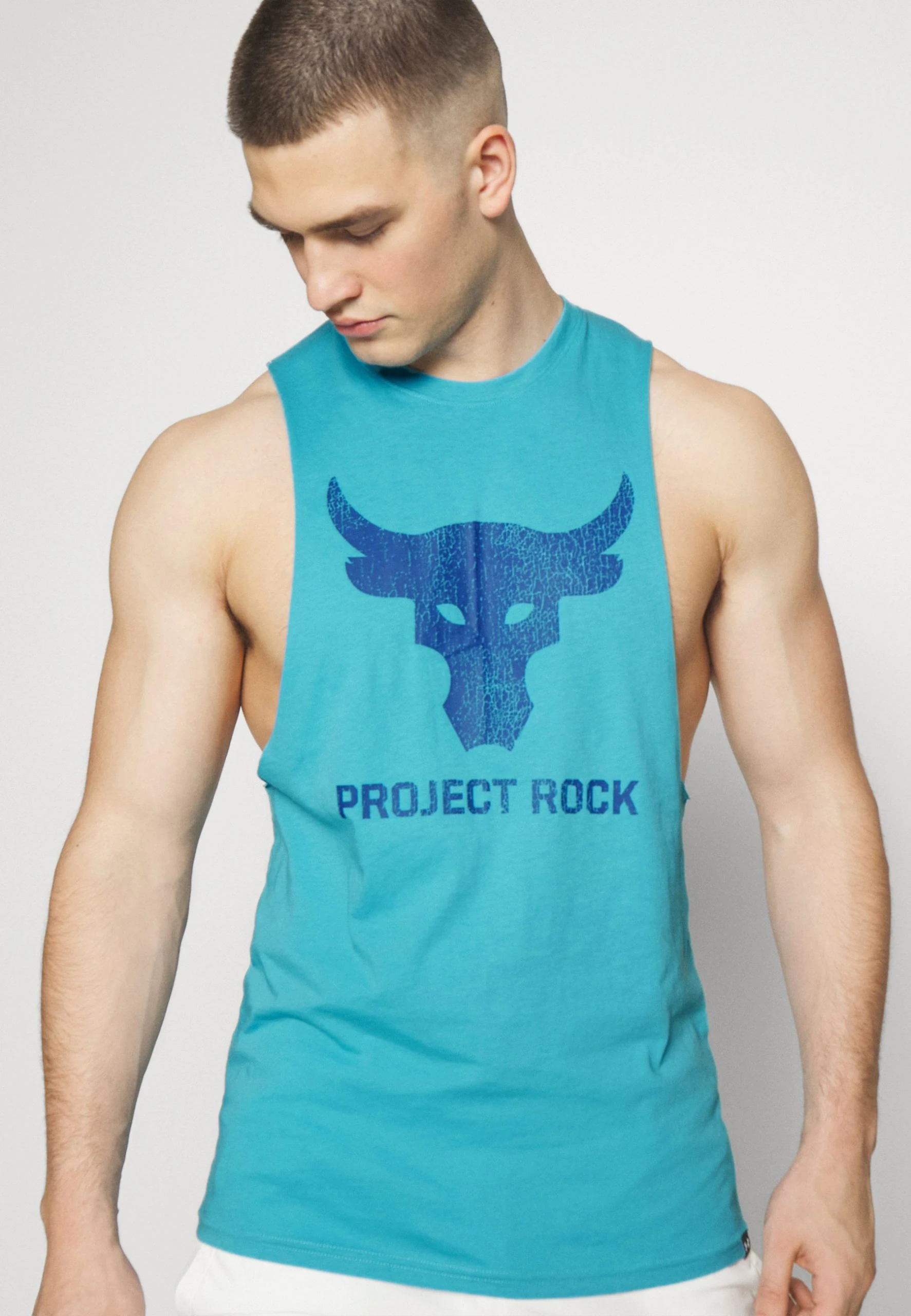 Under Armour PROJECT ROCK BRAHMA BULL TANK - Top - Glacier Blue/blue Mirage - obrazek 4