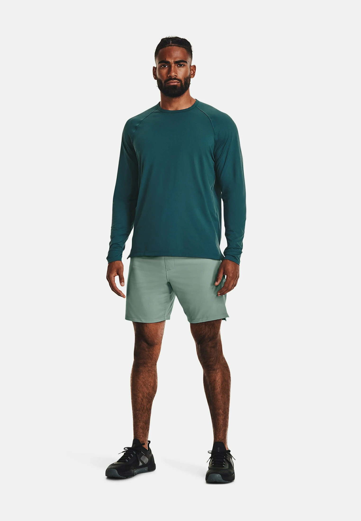 Under Armour MERIDIAN - Krótkie Spodenki Sportowe - Opal Green - obrazek 2