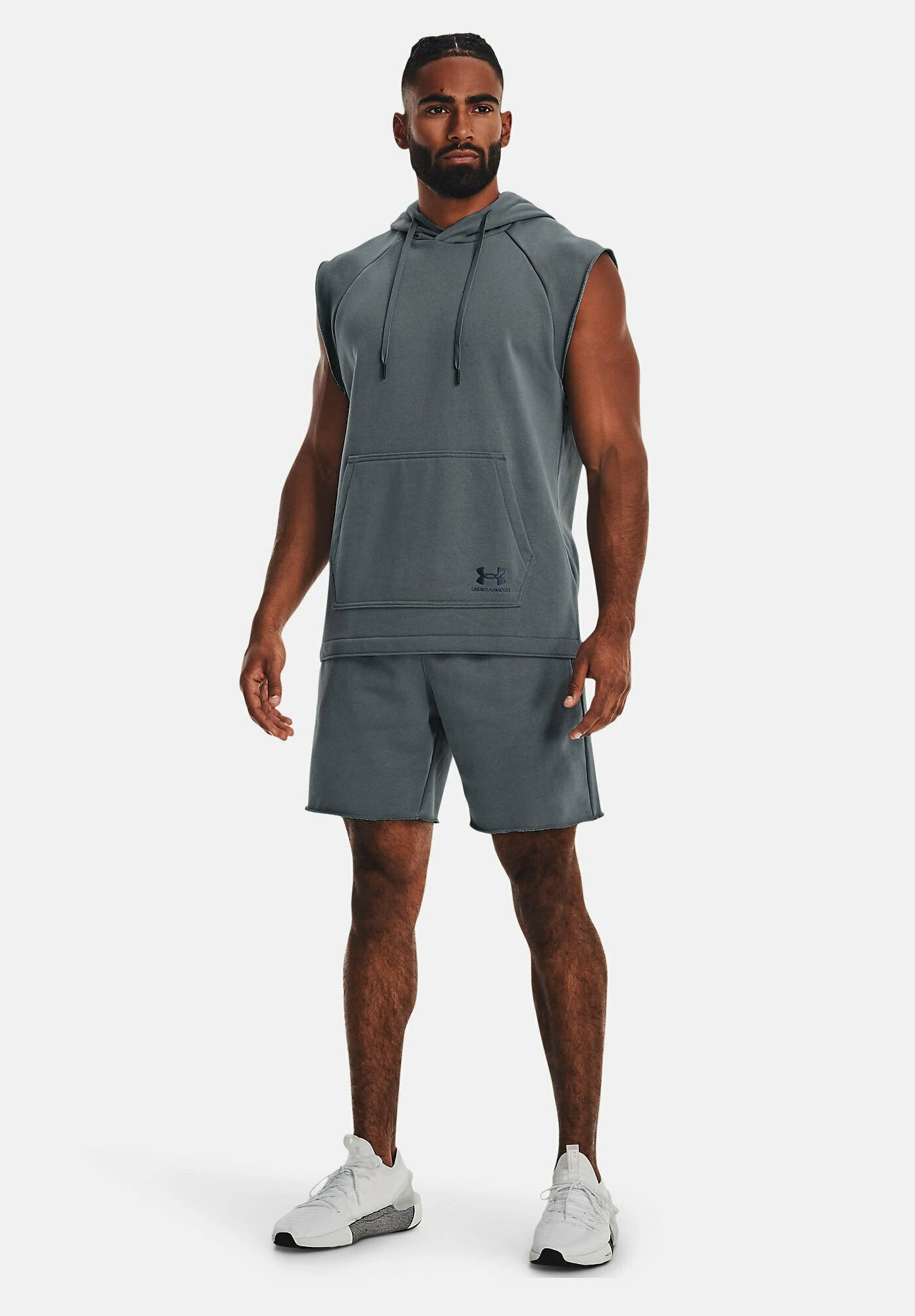 Under Armour HEAVYWEIGHT SL HD - Bluza Z Kapturem - Gravel - obrazek 2