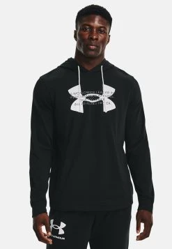 Under Armour UA RIVAL LOGO - Bluza Z Kapturem - Black