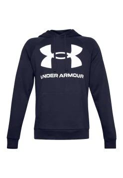 Under Armour BIG LOGO - Bluza Z Kapturem - Navy