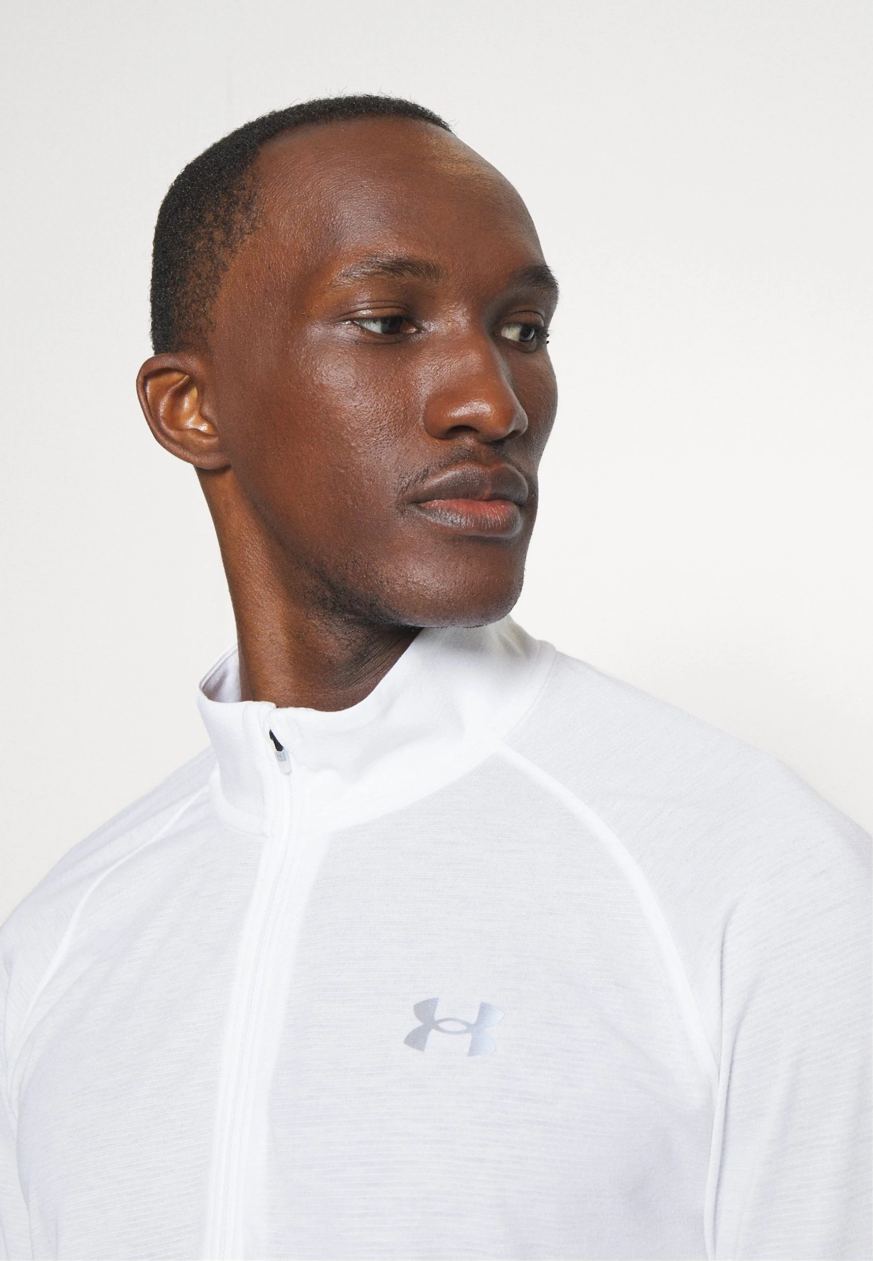 Under Armour STREAKER HALF ZIP - Bluzka Z Długim Rękawem - White - obrazek 4
