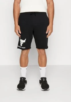 Under Armour ROCK BULL - Krótkie Spodenki Sportowe - Black/white