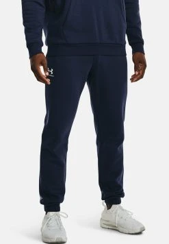 Under Armour ESSENTIAL - Spodnie Treningowe - Midnight Navy