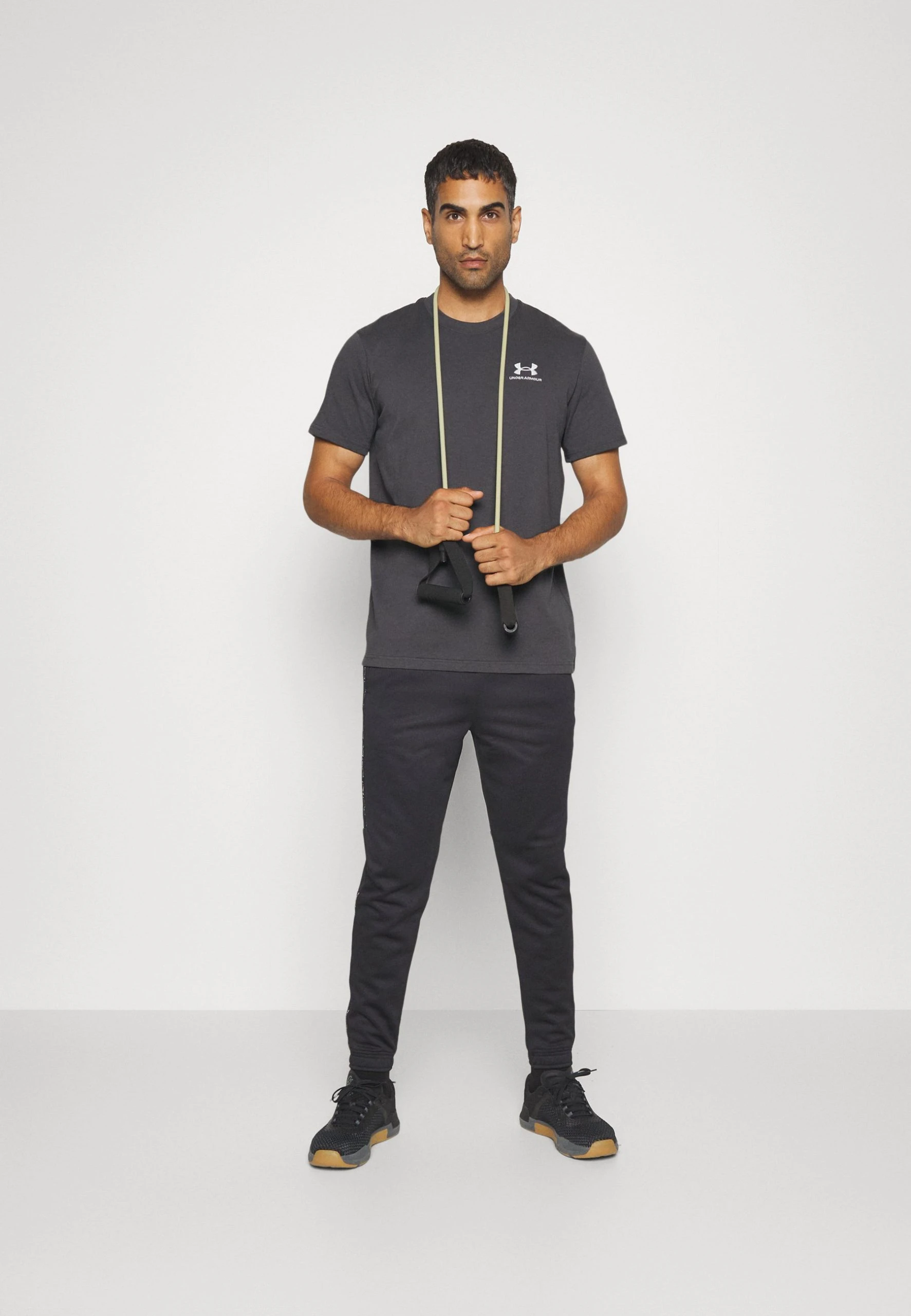 Under Armour LOGO HEAVYWEIGHT - T-shirt Basic - Jet Gray/rise - obrazek 2