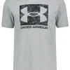 Under Armour ABC CAMO BOXED LOGO - T-shirt Z Nadrukiem - Grau