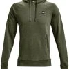 Under Armour RIVAL HOODIE - Bluza Z Kapturem - Green Melange