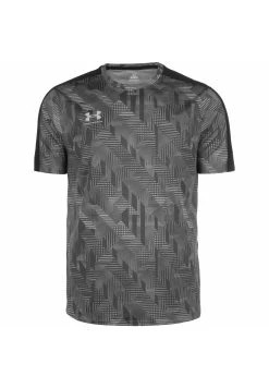 Under Armour CHALLENGER - T-shirt Z Nadrukiem - Pitch Gray/mod Gray
