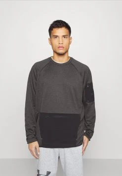 Under Armour TERRAIN TERRY CREW - Bluza - Black