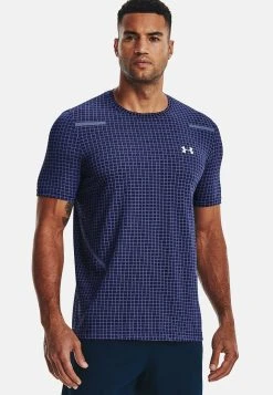 Under Armour SHORT SLEEVES UA SEAMLESS GRID SS - Koszulka Sportowa - Sonar Blue
