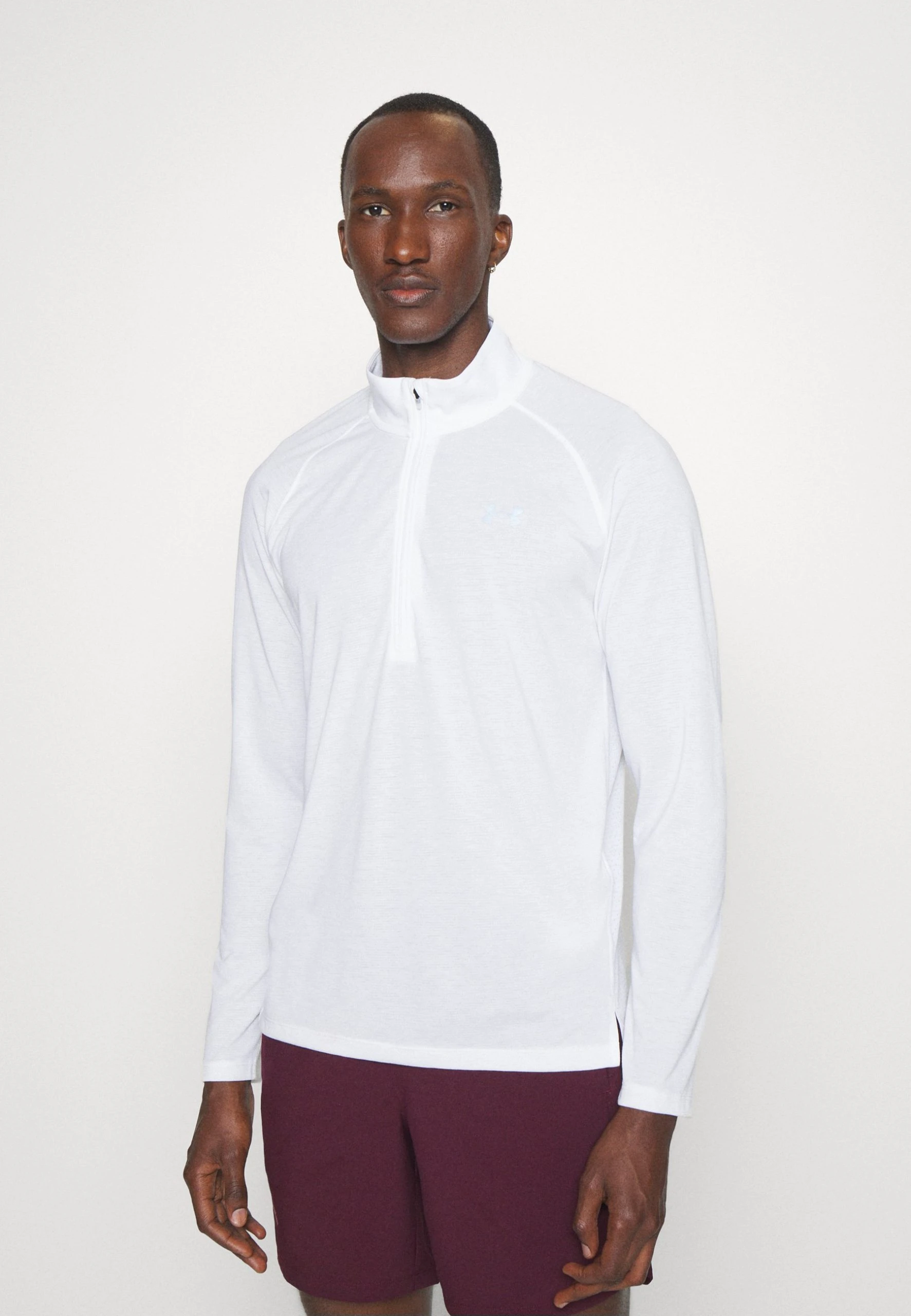 Under Armour STREAKER HALF ZIP - Bluzka Z Długim Rękawem - White