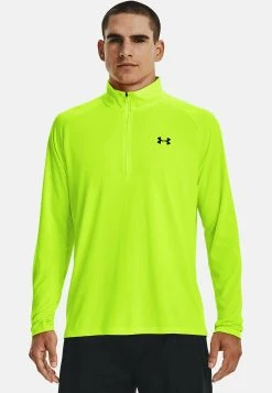 Under Armour TECH ZIP - Bluzka Z Długim Rękawem - Lime Surge