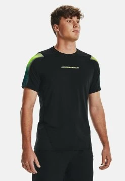 Under Armour SHORT-SLEEVES HG NOV - T-shirt Z Nadrukiem - Black
