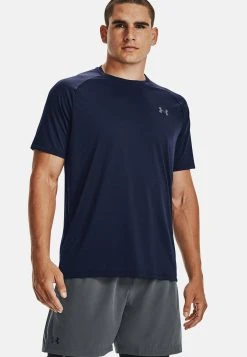 Under Armour NOVELTY TECH 2.0 TRAININGS - T-shirt Z Nadrukiem - Blue