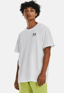 Under Armour SHORT-SLEEVE GRAPH UA M LOGO EMB HEAVYWEIGHT SS - Koszulka Sportowa - White
