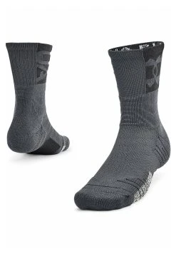 Under Armour HIGH UA PLAYMAKER MID-CREW - Skarpety Sportowe - Pitch Gray