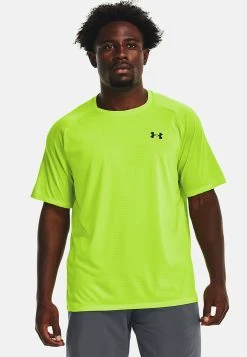 Under Armour NOVELTY TECH 2.0 TRAININGS - T-shirt Z Nadrukiem - Lime Surge