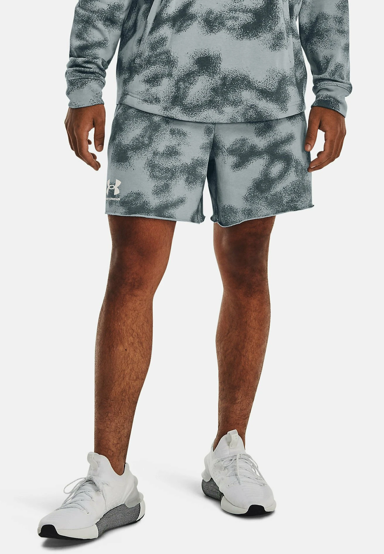 Under Armour UA RIVAL TERRY 6IN - Krótkie Spodenki Sportowe - Harbor Blue