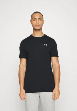 Under Armour SEAMLESS GRID - Koszulka Sportowa - Black/mod Gray