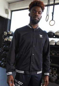 Under Armour VARSITY JACKET - Kurtka Outdoor - Black/white/white