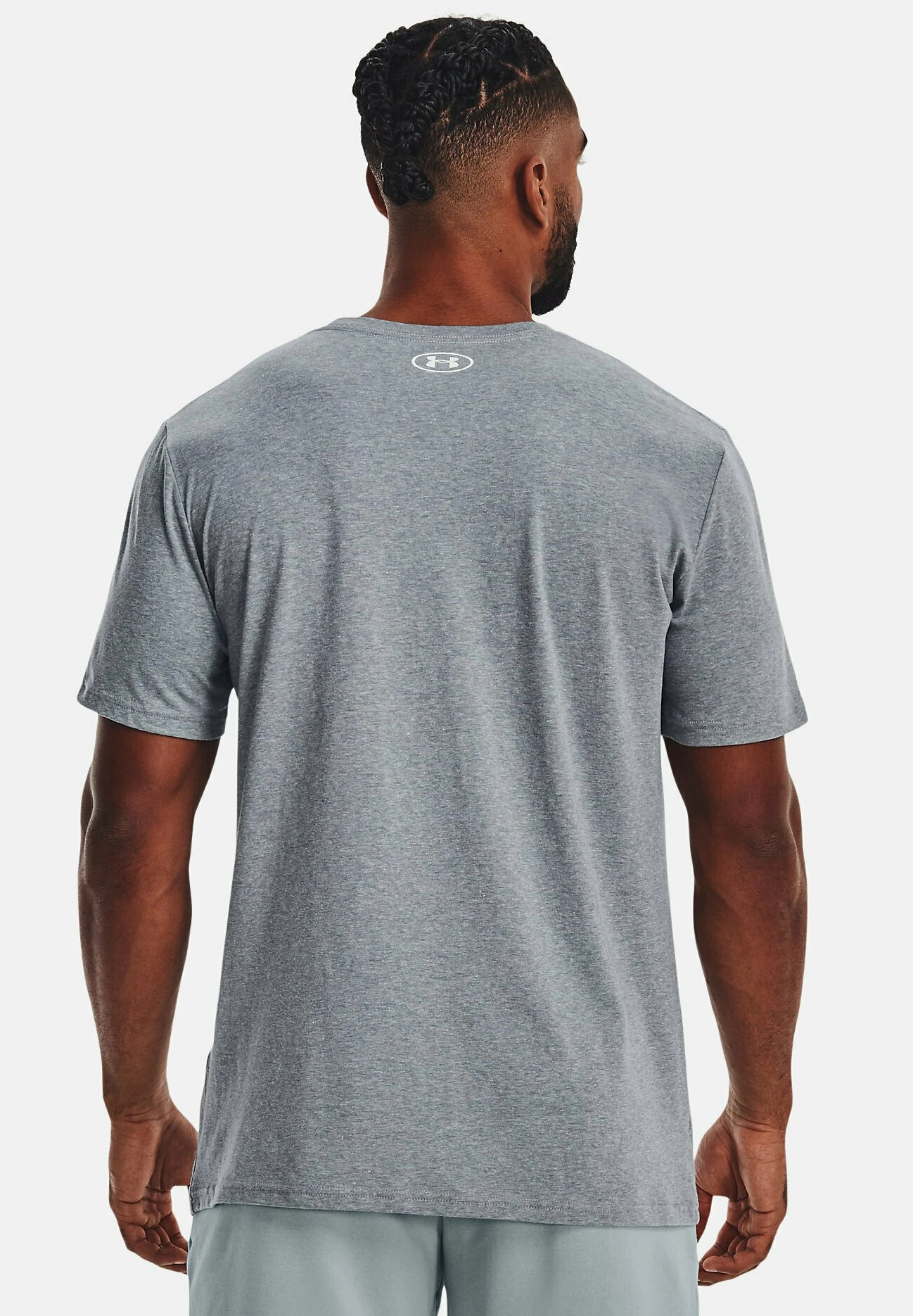 Under Armour SHORT SLEEVE CAMO CHEST STRIPE - Koszulka Sportowa - Steel Light Heather - obrazek 3