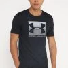 Under Armour BOXED STYLE - T-shirt Z Nadrukiem - Black/graphite