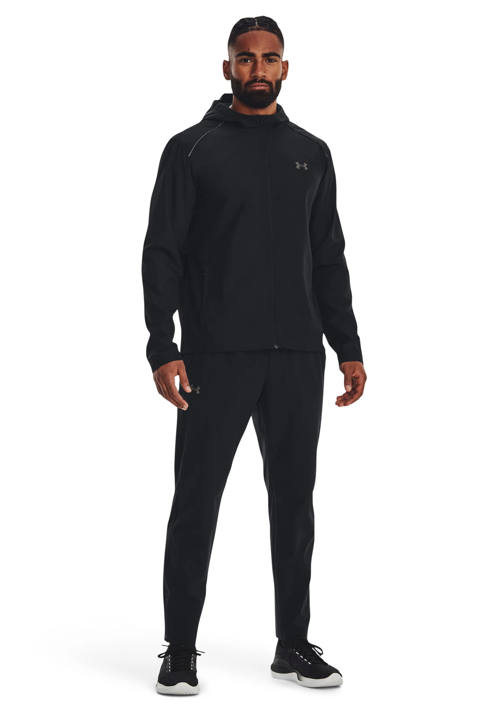Under Armour UA STORM RUN - Spodnie Treningowe - Black / Black / Reflective - obrazek 2