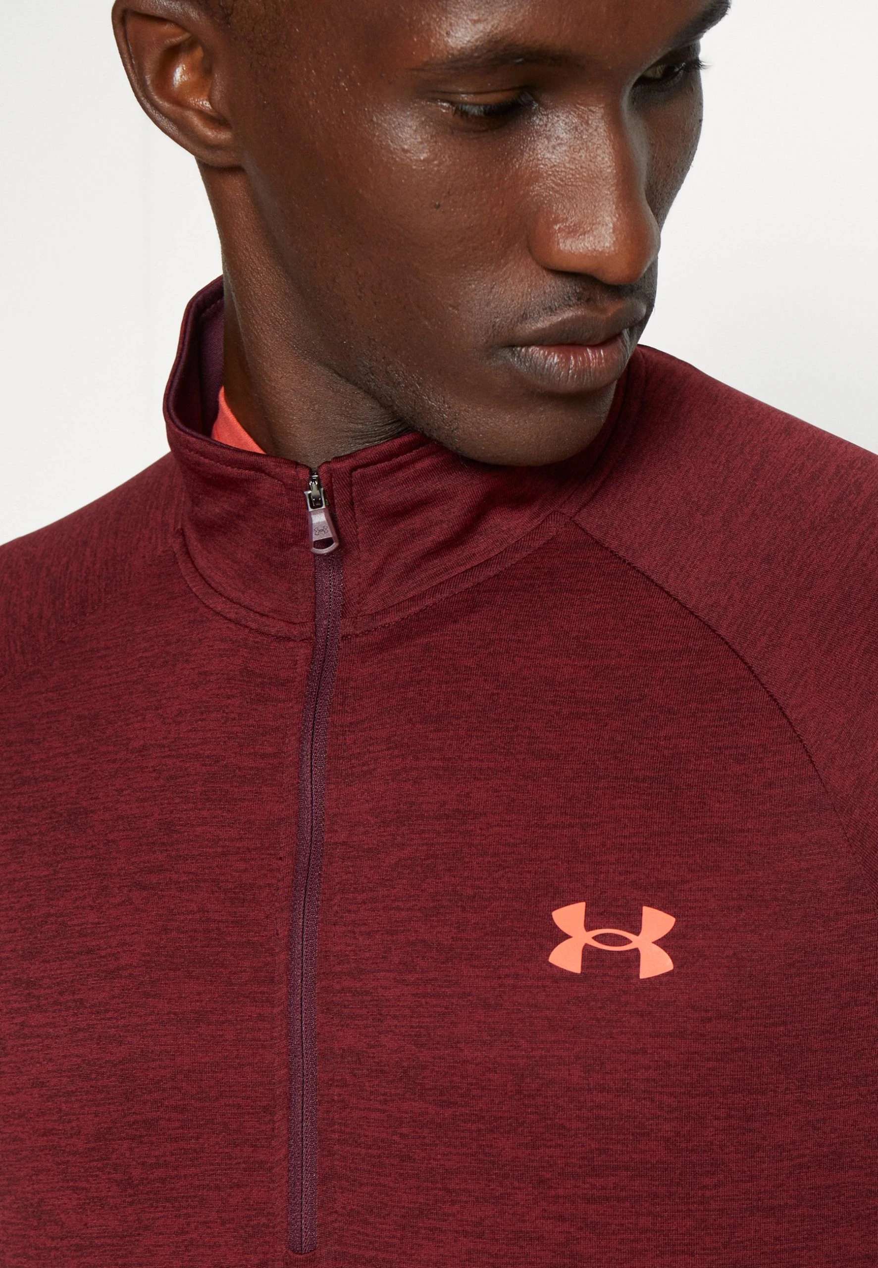 Under Armour TECH ZIP - Bluzka Z Długim Rękawem - Dark Maroon / Cordova Red / Beta - obrazek 5