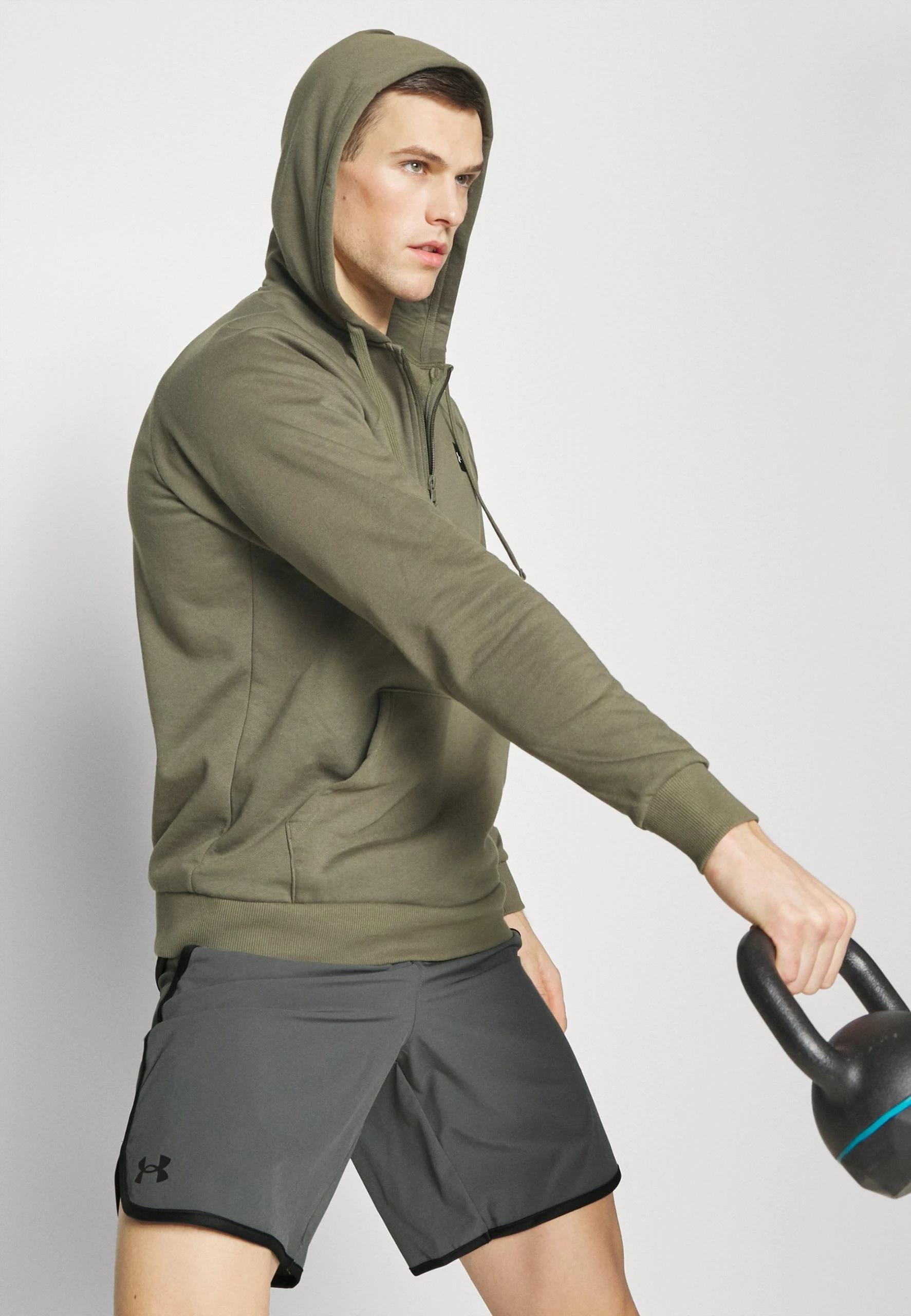 Under Armour HIIT SHORTS - Krótkie Spodenki Sportowe - Pitch Gray/black - obrazek 4