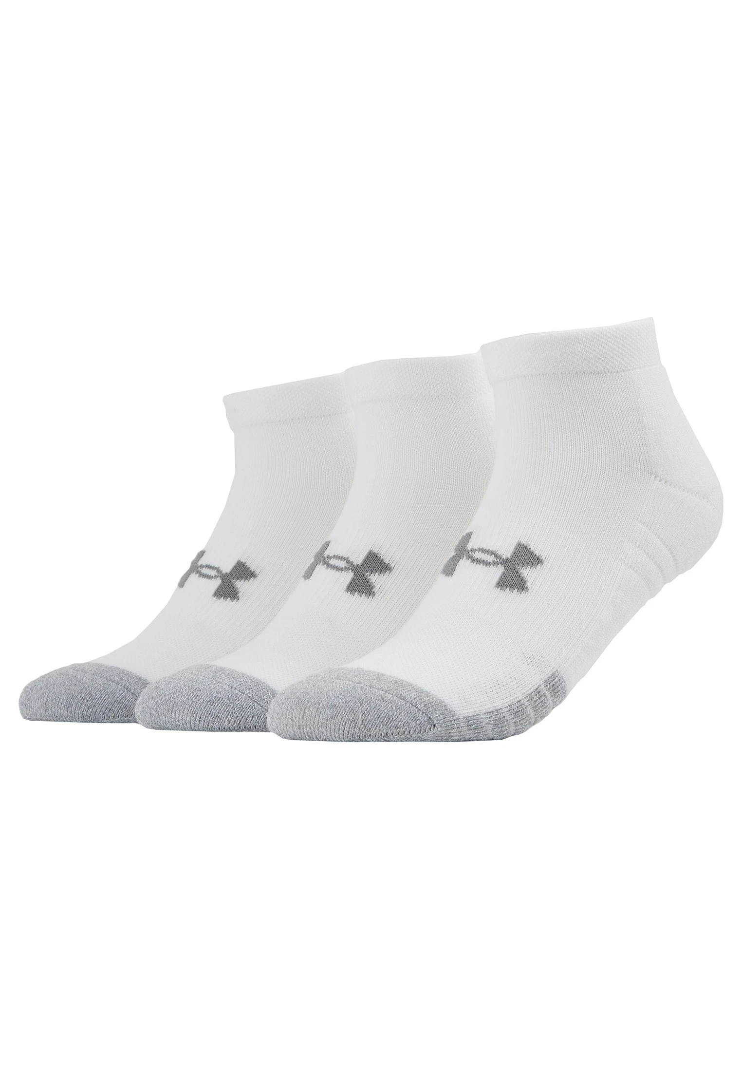 Under Armour HEATGEAR LOCUT 3 PACK - Skarpety Sportowe - White/steel - obrazek 2
