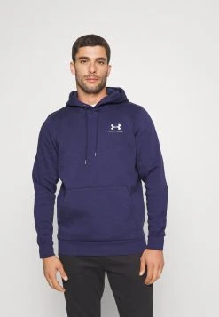 Under Armour UA ESSENTIAL - Bluza Z Kapturem - Midnight Navy/white