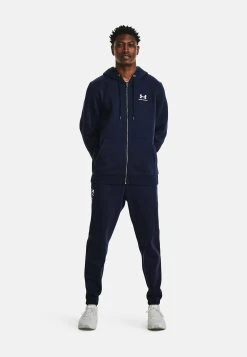 Under Armour ESSENTIAL - Bluza Rozpinana - Midnight Navy