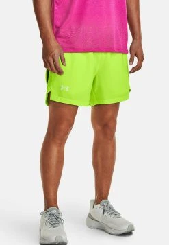 Under Armour LAUNCH - Krótkie Spodenki Sportowe - Lime Surge