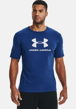 Under Armour STYLE LOGO - T-shirt Z Nadrukiem - Blue Mirage