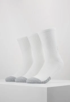 Under Armour HEATGEAR CREW 3 PACK - Skarpety Sportowe - White / Steel