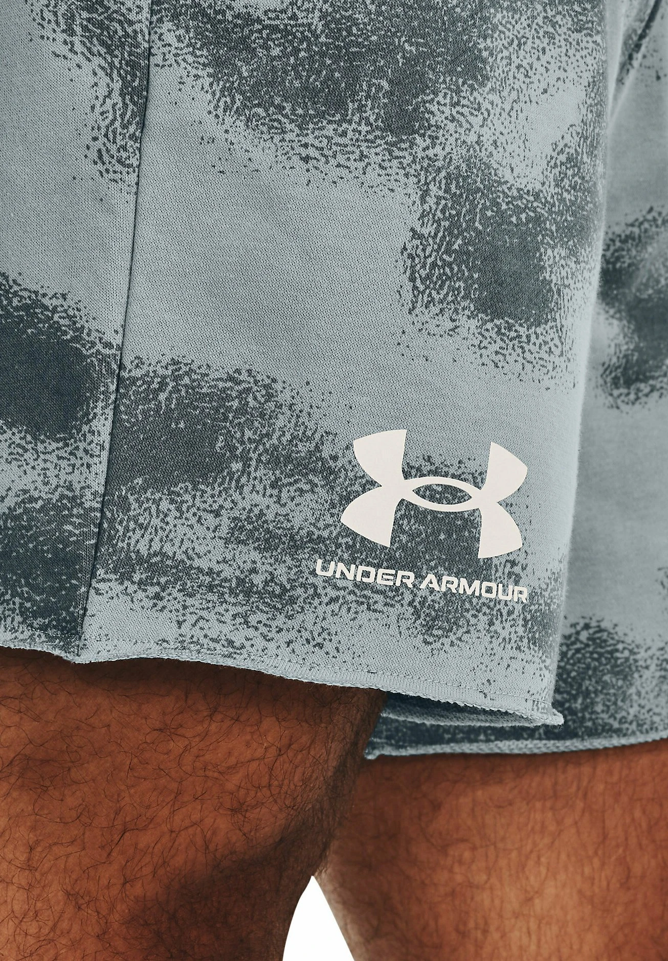 Under Armour UA RIVAL TERRY 6IN - Krótkie Spodenki Sportowe - Harbor Blue - obrazek 4