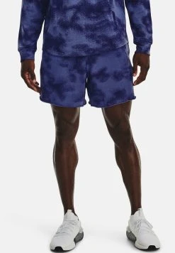 Under Armour UA RIVAL TERRY 6IN - Kr贸tkie Spodenki Sportowe - Sonar Blue