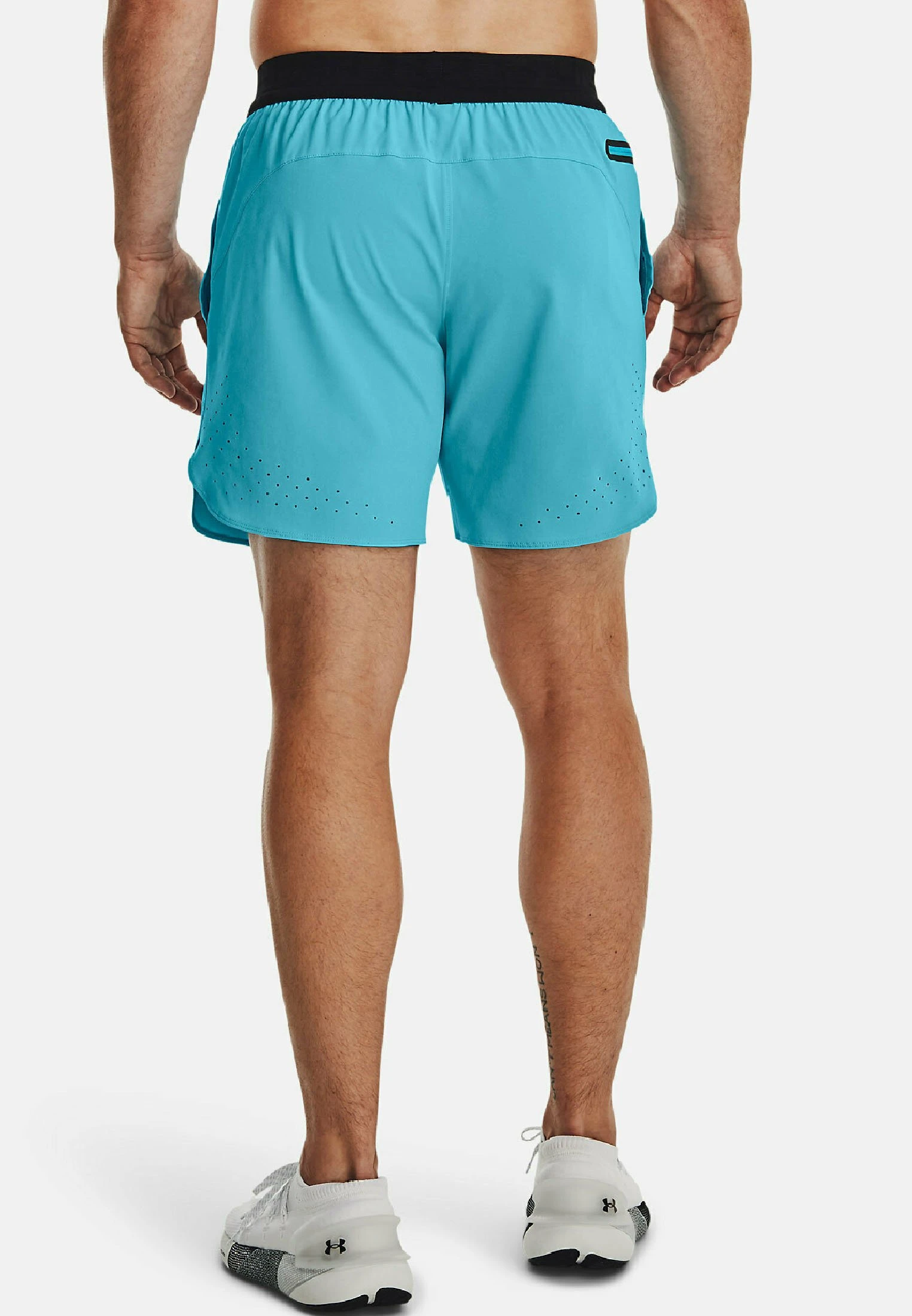 Under Armour PEAK - Krótkie Spodenki Sportowe - Blue Surf - obrazek 3