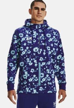 Under Armour LONG SLEEVE ACCELERATE - Bluza Z Kapturem - Sonar Blue