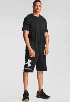 Under Armour RIVAL BIG LOGO - Krótkie Spodenki Sportowe - Black
