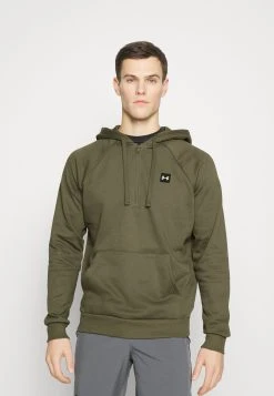 Under Armour RIVAL 1/2 ZIP - Bluza Rozpinana - Marine Green/onyx White