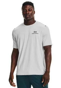 Under Armour UA RUSH ENERGY - T-shirt Z Nadrukiem - Hellgrau